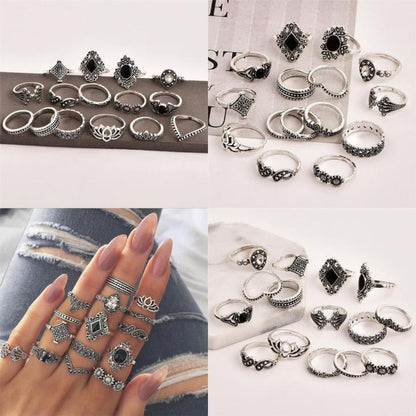 15 Pcs Anniversary Rings Set for Girls Imported High Quality